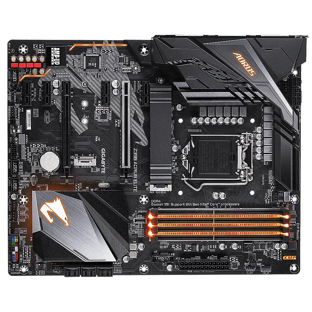 Gigabyte Z390 AORUS Elite ATX Mainboard Sockel 1151 HDMI/2xM.2/SATA/USB3.1(TypA)