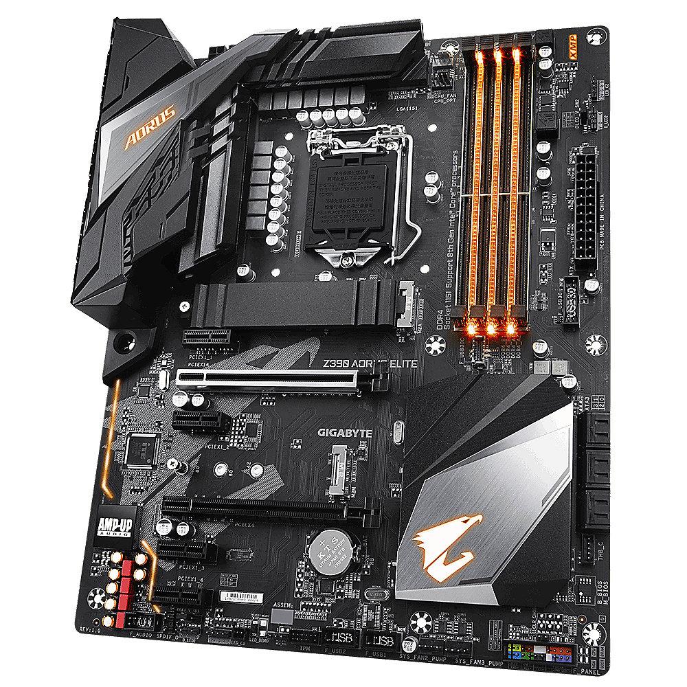 Gigabyte Z390 AORUS Elite ATX Mainboard Sockel 1151 HDMI/2xM.2/SATA/USB3.1(TypA)