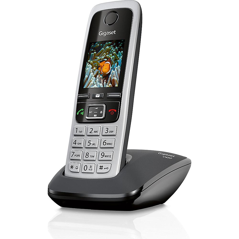 Gigaset C430 schnurloses Festnetztelefon (analog), schwarz, Gigaset, C430, schnurloses, Festnetztelefon, analog, schwarz