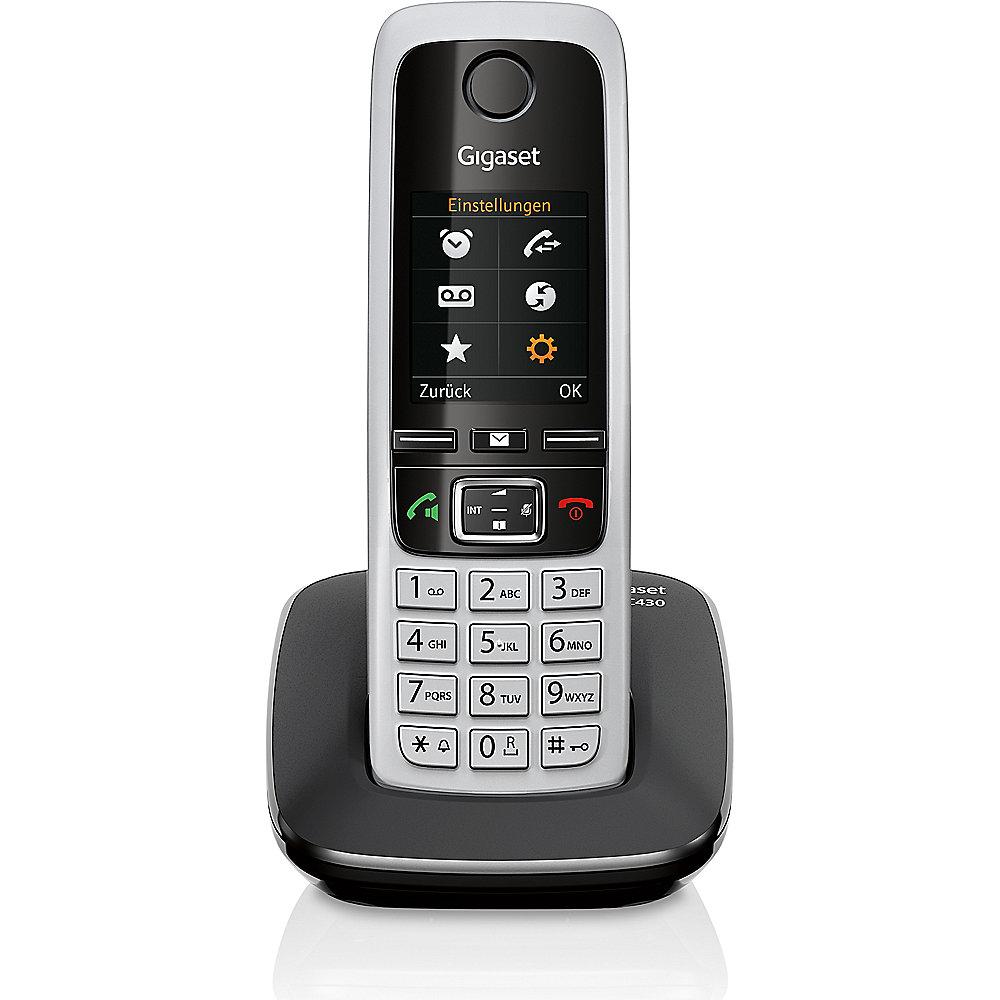 Gigaset C430 schnurloses Festnetztelefon (analog), schwarz
