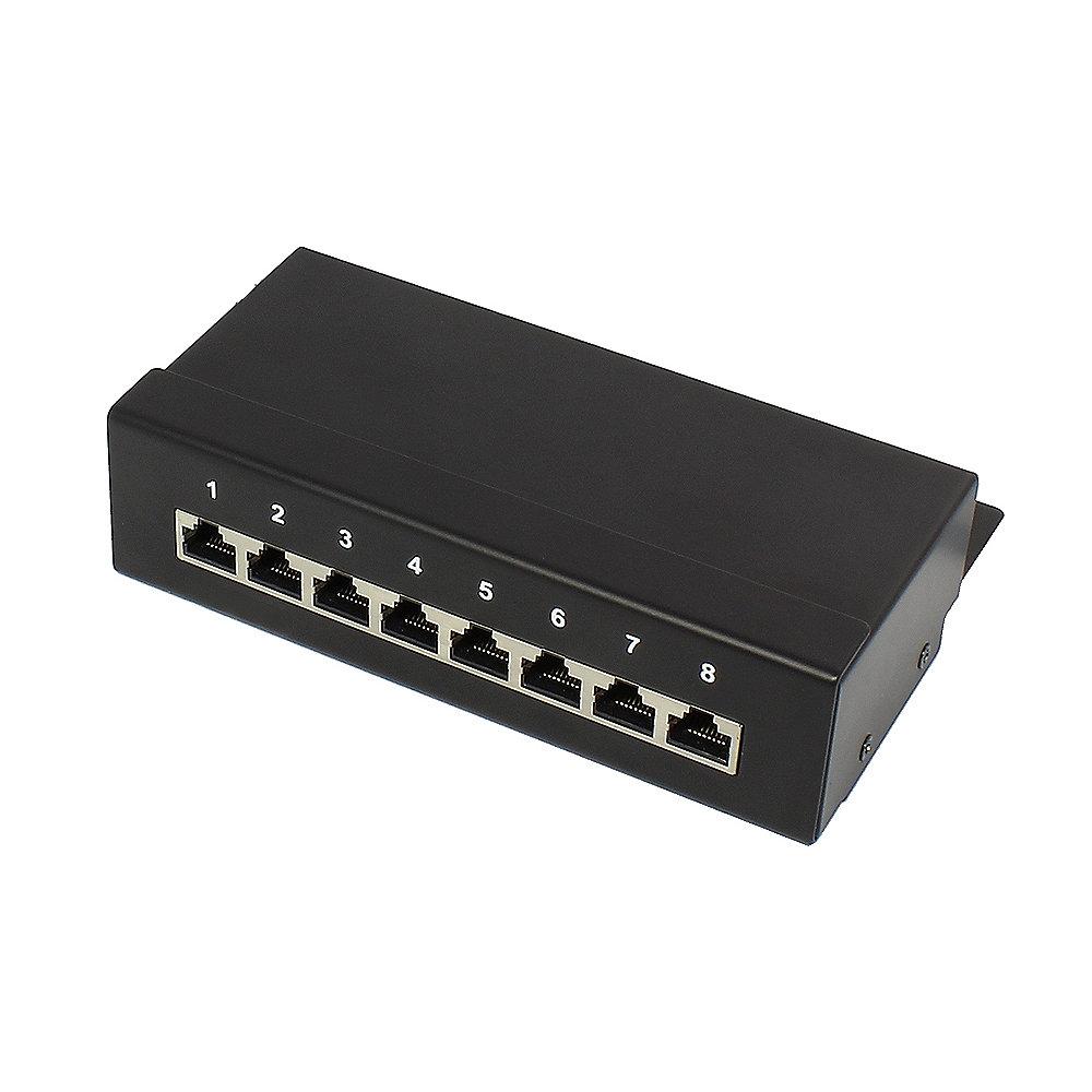 Good Connections Patch Panel Desktop CAT6 geschirmt STP 8-Port schwarz, Good, Connections, Patch, Panel, Desktop, CAT6, geschirmt, STP, 8-Port, schwarz