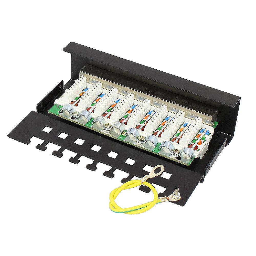 Good Connections Patch Panel Desktop CAT6 geschirmt STP 8-Port schwarz, Good, Connections, Patch, Panel, Desktop, CAT6, geschirmt, STP, 8-Port, schwarz