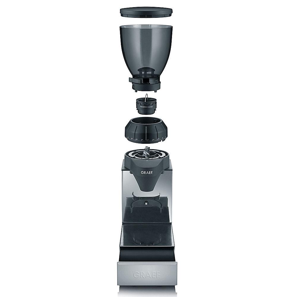 Graef CM 850 Kaffeemühle mit integrierter Sudschublade, Edelstahl Kegelmahlwerk