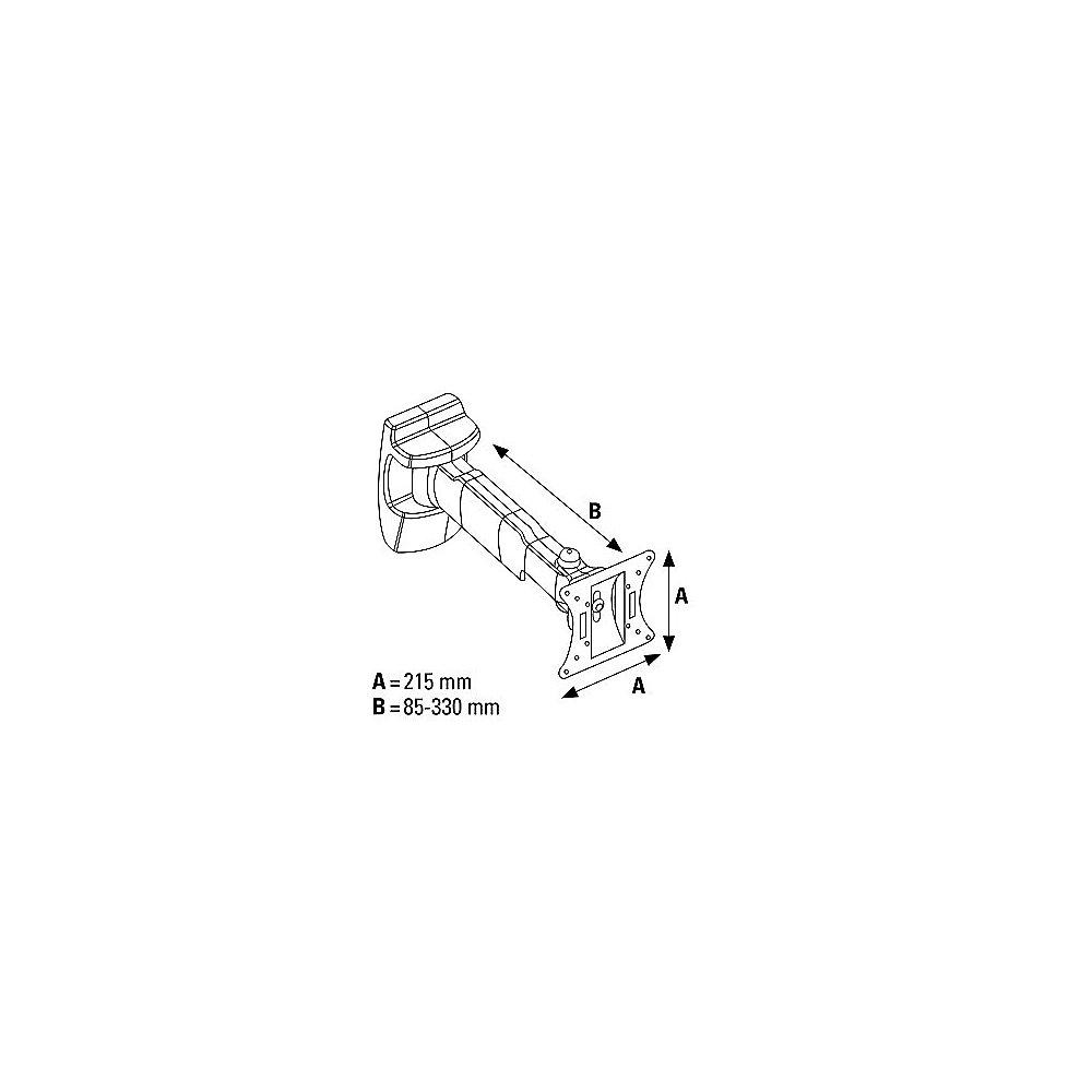 Hama FULLMOTION TV-Wandhalterung 1 Stern L VESA bis 200x200 1 Arm schwarz