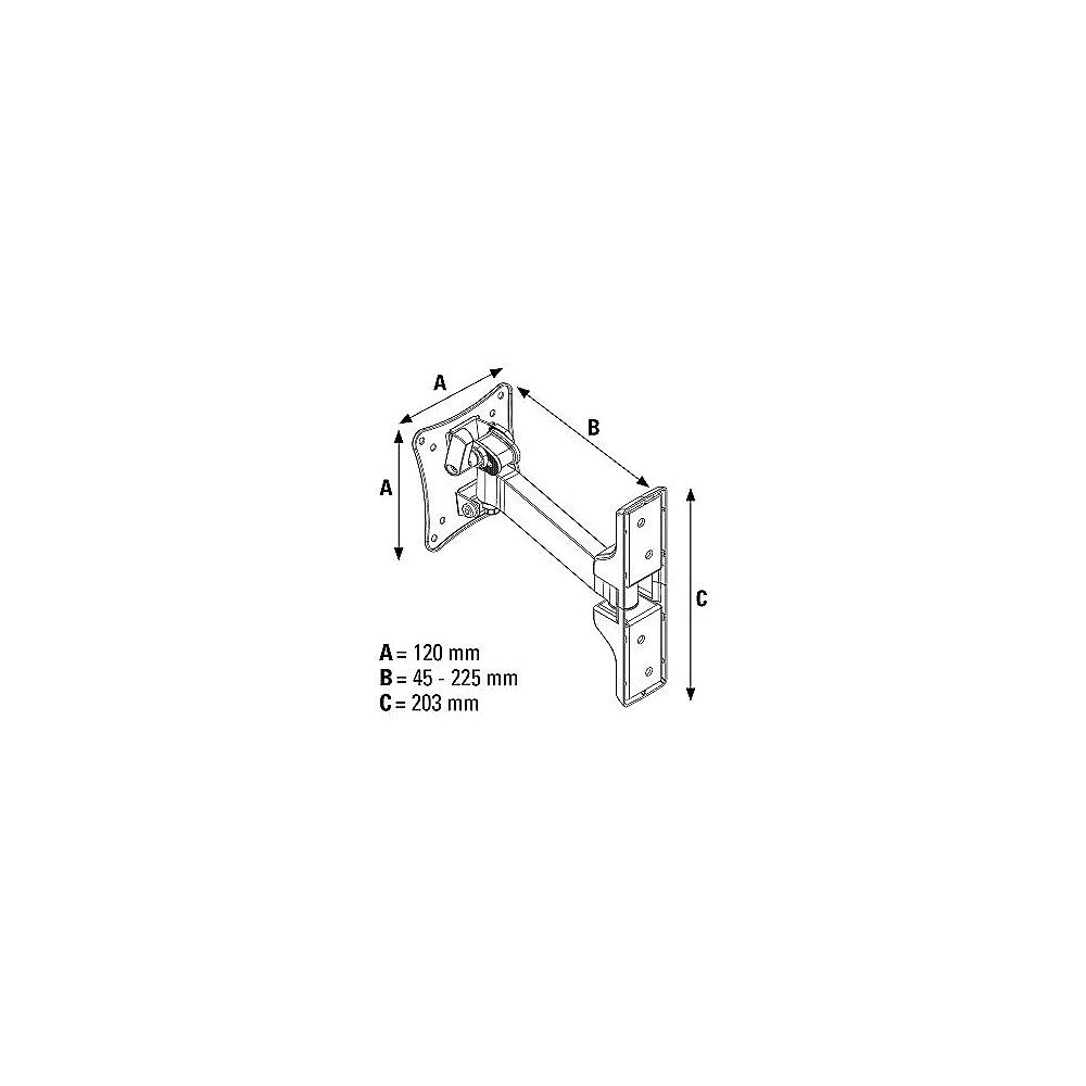 Hama FULLMOTION TV-Wandhalterung 5 Sterne XS VESA bis 100x100 1 Arm schwarz