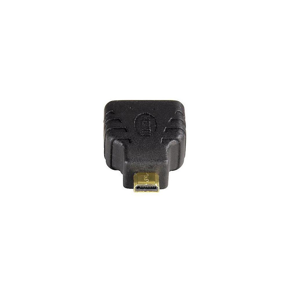 Hama HDMI Adapter micro-HDMI zu HDMI High Speed Ethernet St./Bu. schwarz