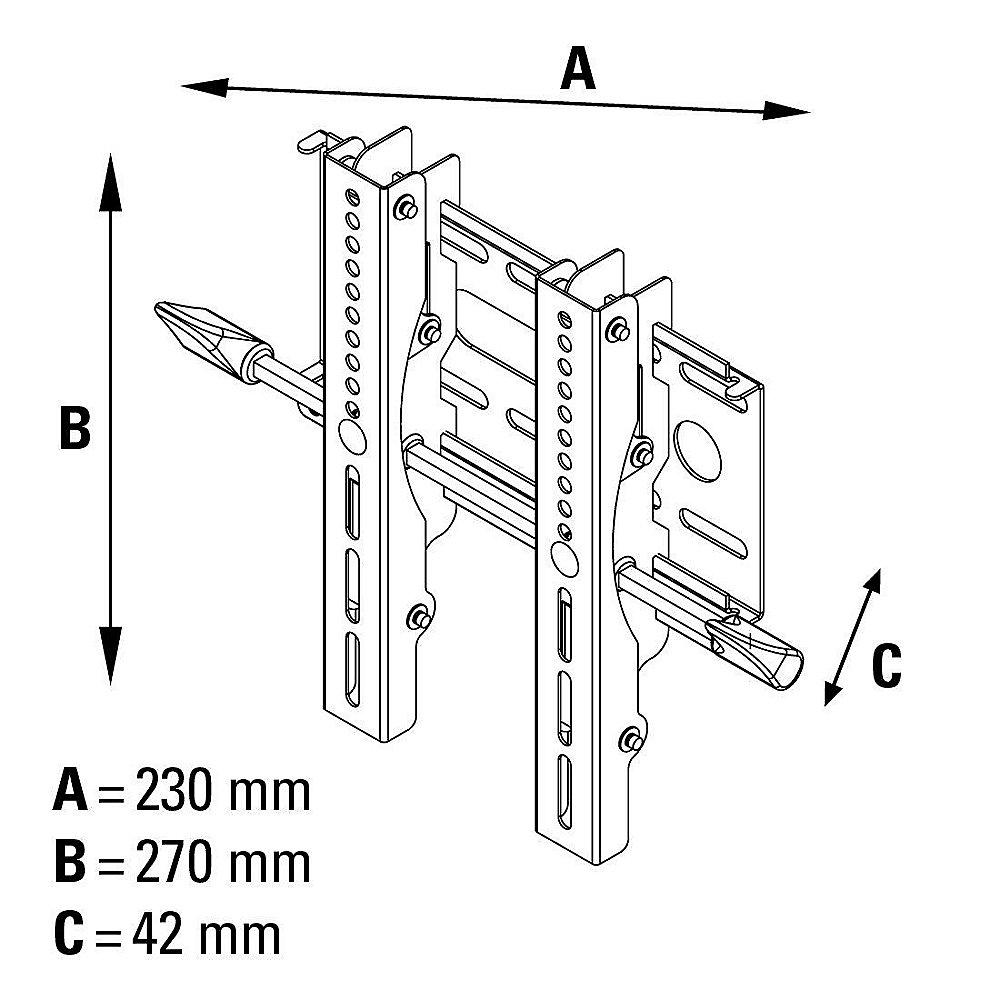 Hama TV-Wandhalterung MOTION, 3 Sterne, M, VESA bis 200x200 mm, Schwarz