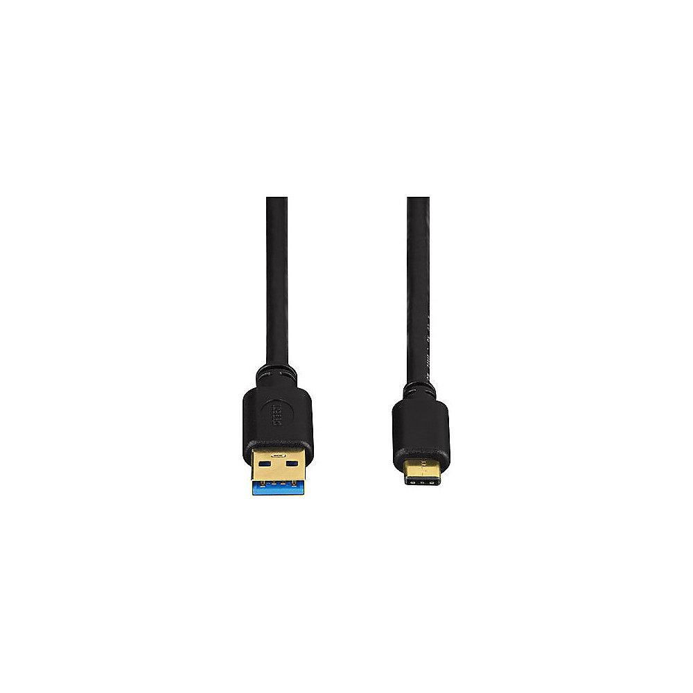 Hama USB 3.1 Kabel 1,8m Typ-C zu Typ-A Gen1 St./St. schwarz