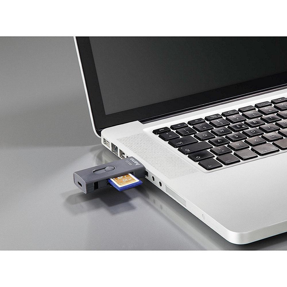 Hama USB 3.1 Kartenleser SD/microSD Type-C   USB 3.0 Typ-A grau, Hama, USB, 3.1, Kartenleser, SD/microSD, Type-C, , USB, 3.0, Typ-A, grau