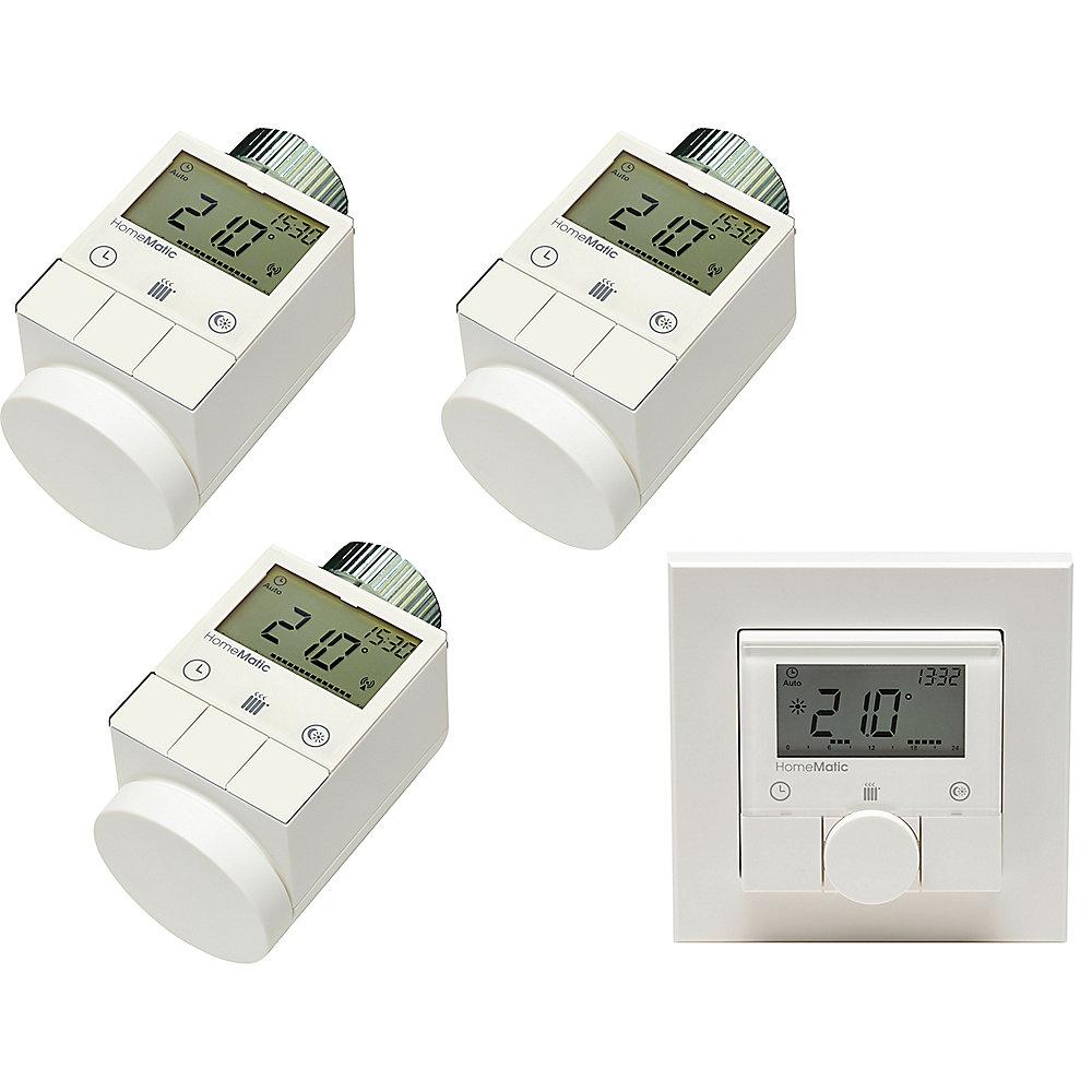 HomeMatic 1x 132030 Funk-Wandthermostat   3x 105155 Funk-Heizkörperthermostat, HomeMatic, 1x, 132030, Funk-Wandthermostat, , 3x, 105155, Funk-Heizkörperthermostat