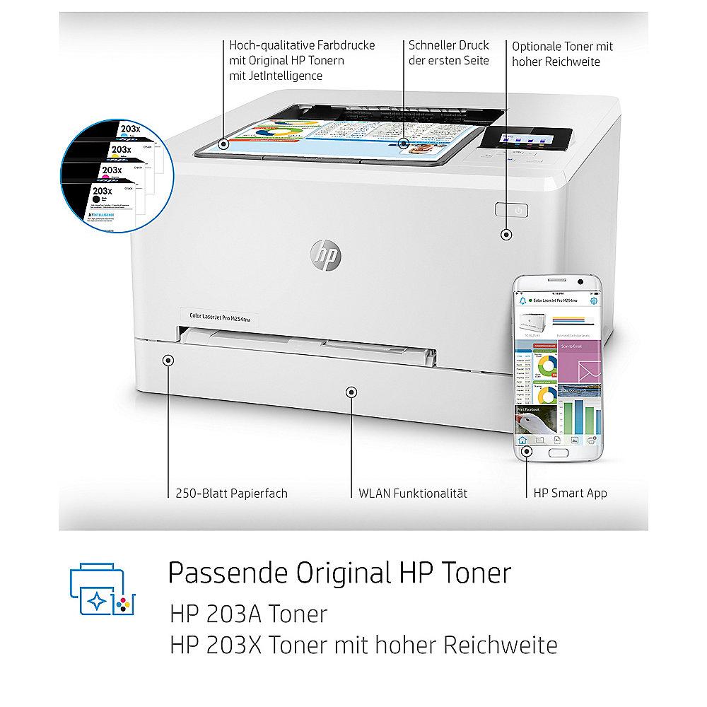 HP Color LaserJet Pro M254nw Farblaserdrucker LAN WLAN