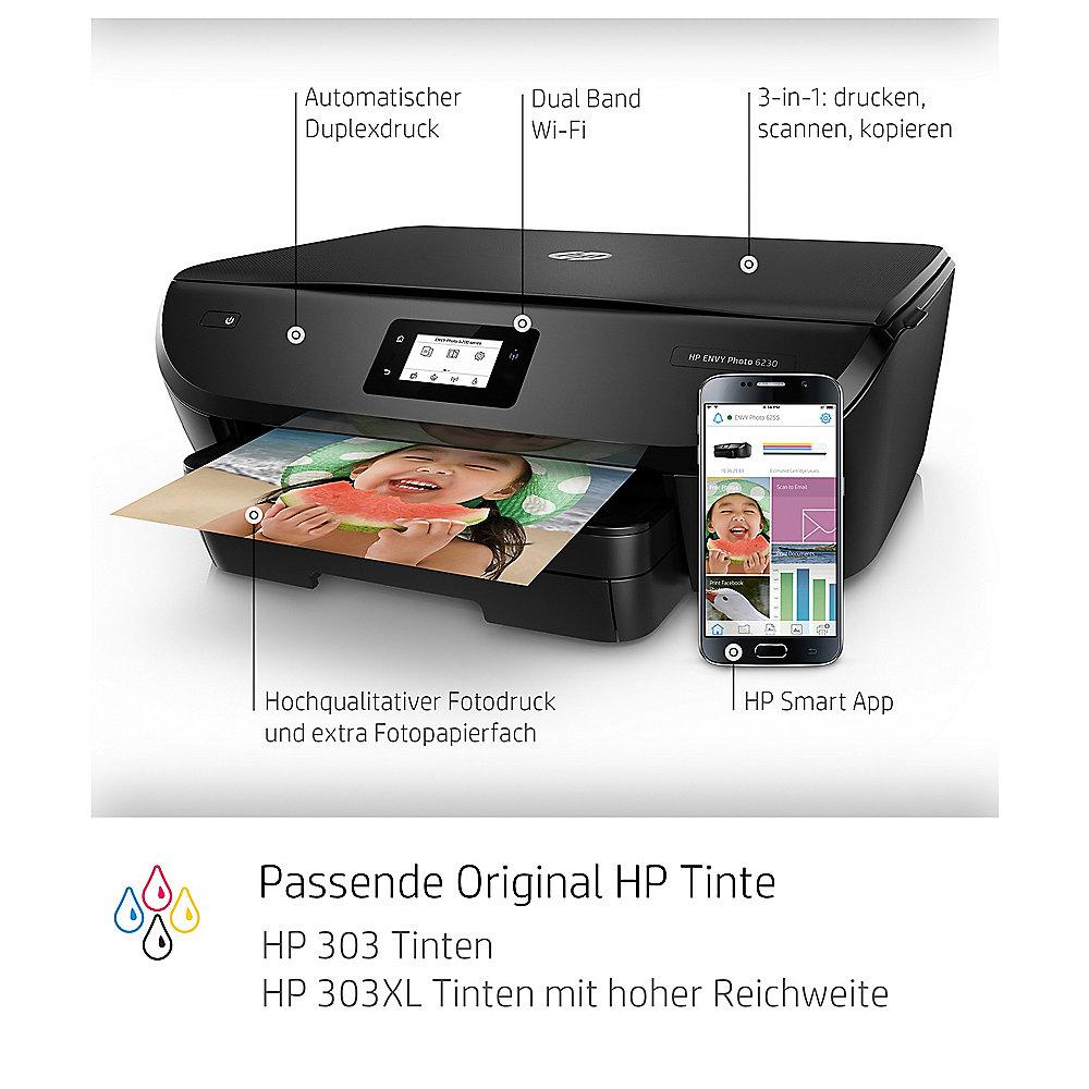 HP Envy Photo 6230 Tintenstrahl-Multifunktionsdrucker Scanner Kopierer WLAN