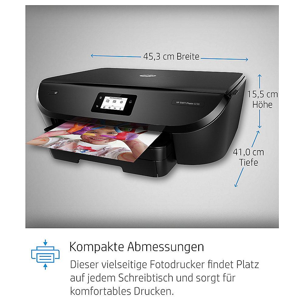 HP Envy Photo 6230 Tintenstrahl-Multifunktionsdrucker Scanner Kopierer WLAN, HP, Envy, Photo, 6230, Tintenstrahl-Multifunktionsdrucker, Scanner, Kopierer, WLAN