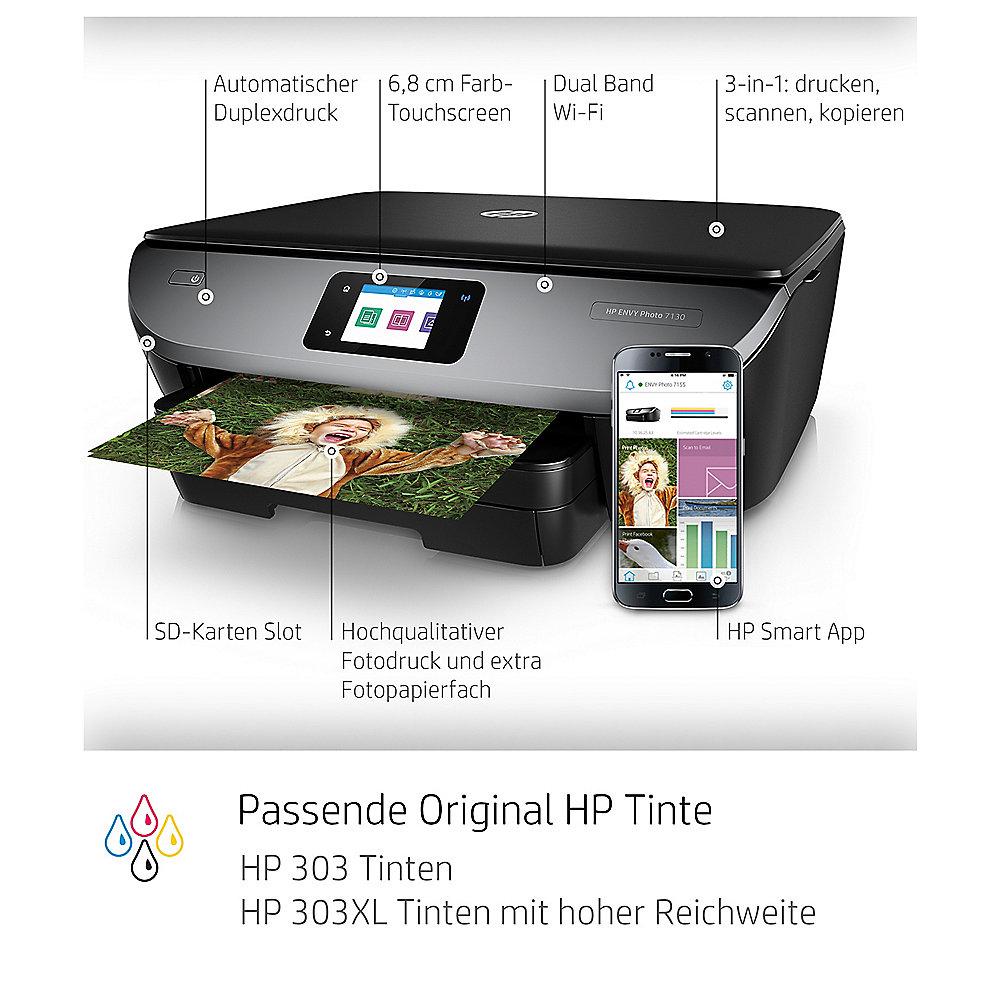 HP Envy Photo 7130 Multifunktionsdrucker Scanner Kopierer WLAN