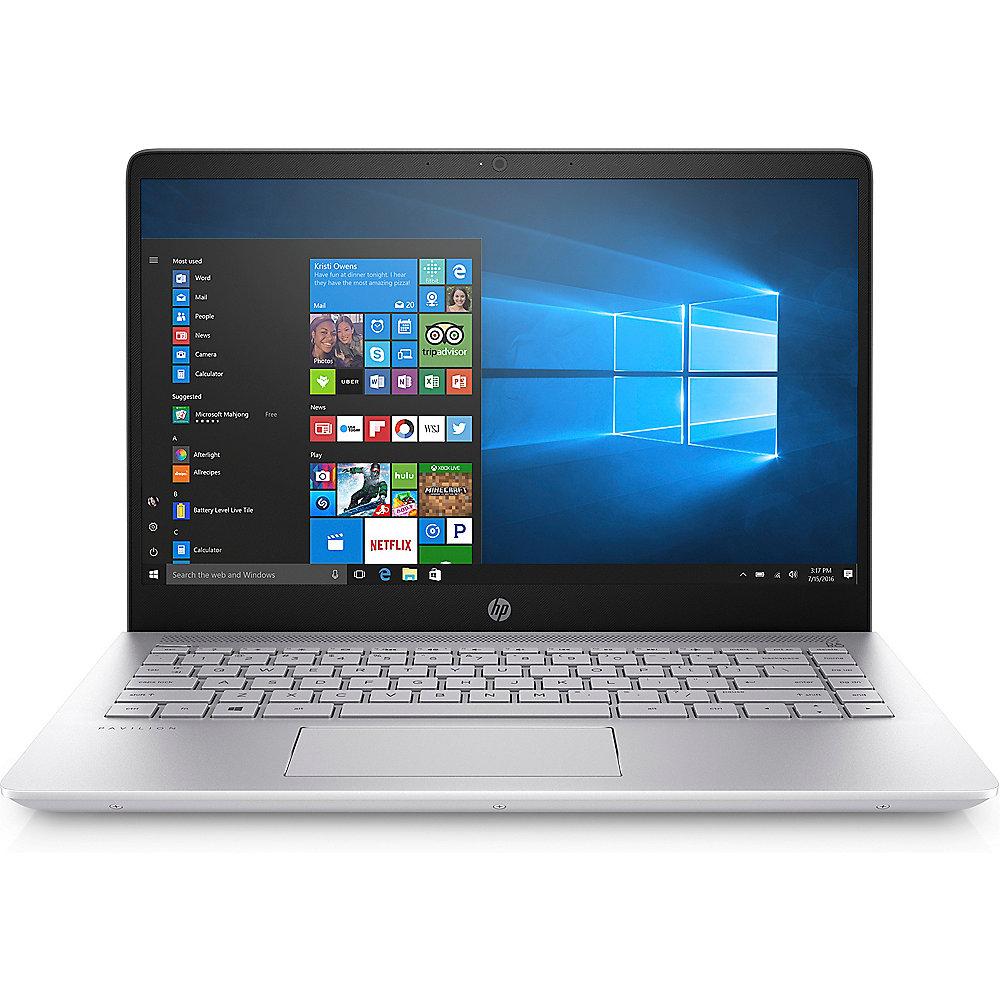 HP Pavilion 14-bf003ng Notebook silber i3-7100U SSD Full HD Windows 10