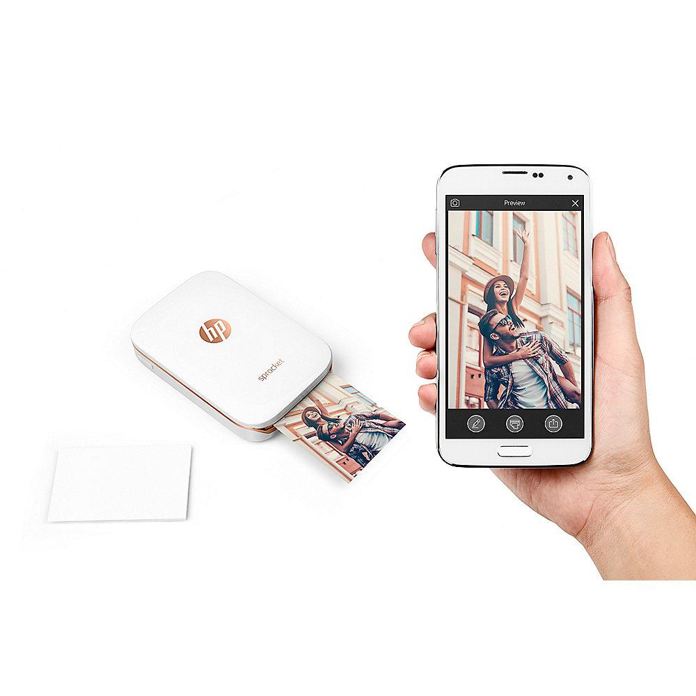 HP Sprocket mobiler Fotodrucker weiß, HP, Sprocket, mobiler, Fotodrucker, weiß