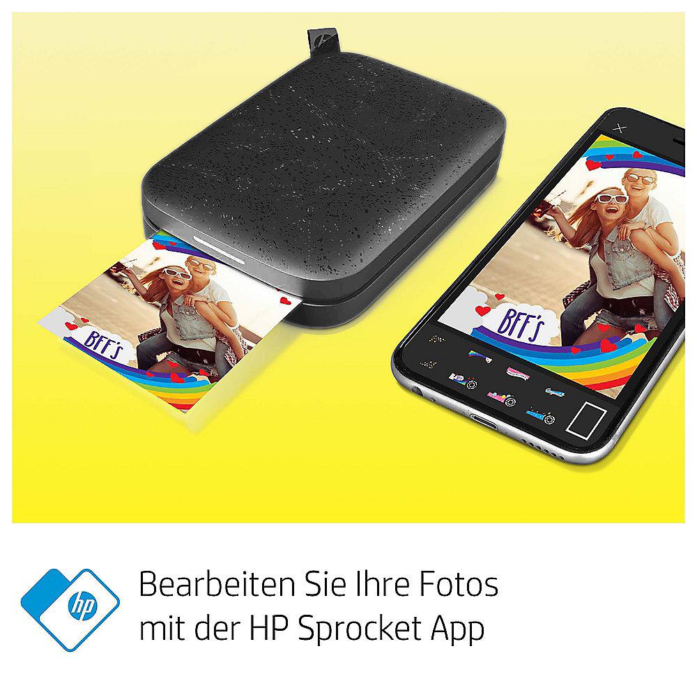 HP Sprocket New Edition Noir Black mobiler Fotodrucker, HP, Sprocket, New, Edition, Noir, Black, mobiler, Fotodrucker