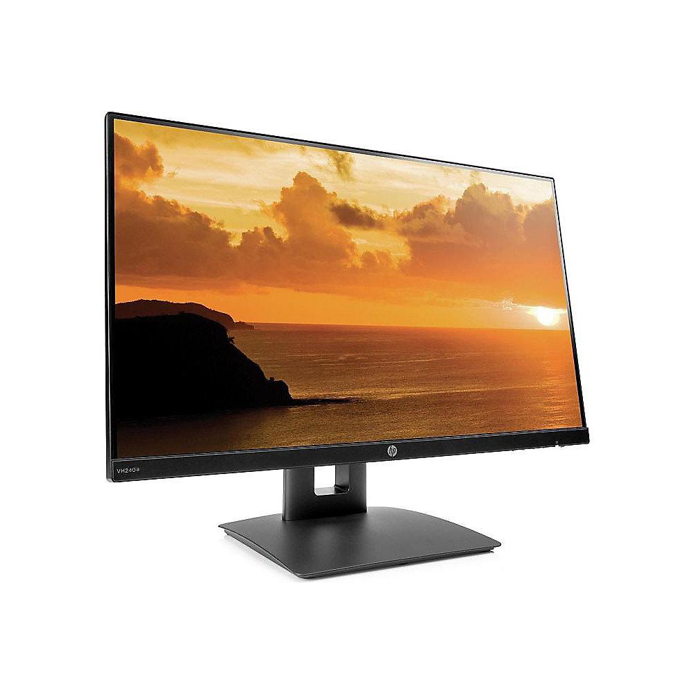 HP Value VH240a 24" Office Monitor mit Höhenver. / Zero Frame / IPS Panel