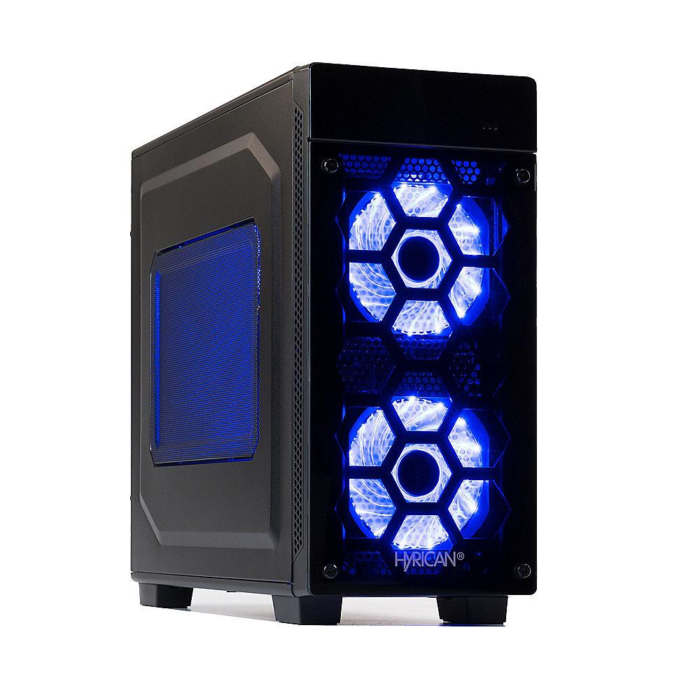 Hyrican Striker Gaming PC blue 5839 Athlon X4 950 8GB 1TB GeForce GTX 1050 Win10