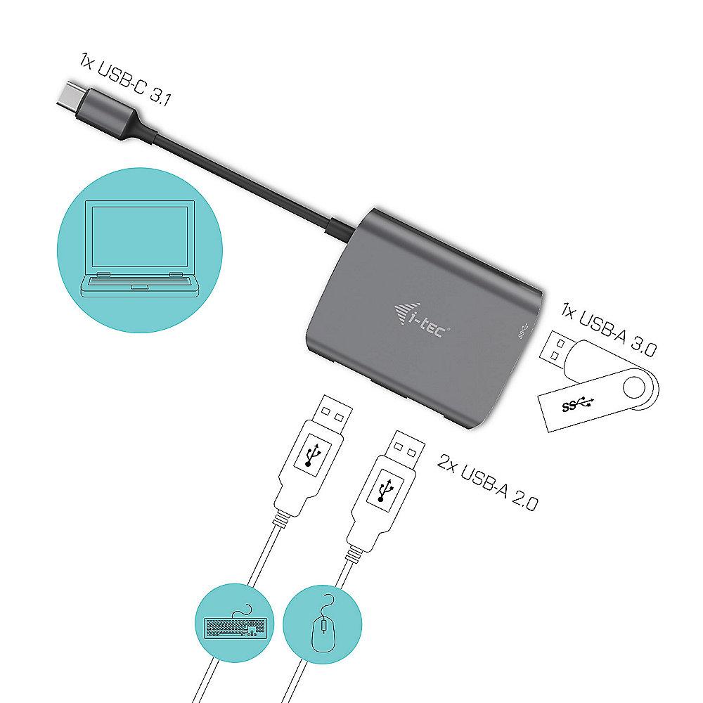 i-tec C31METALHUB USB-C Metal HUB 3 Port, i-tec, C31METALHUB, USB-C, Metal, HUB, 3, Port