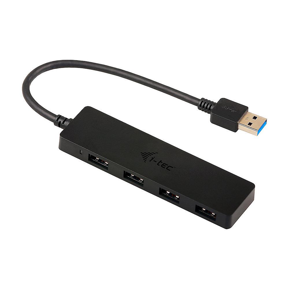 i-tec USB HUB 4 port USB 3.0 passiv ohne Netzadapter schwarz U3HUB404, i-tec, USB, HUB, 4, port, USB, 3.0, passiv, ohne, Netzadapter, schwarz, U3HUB404