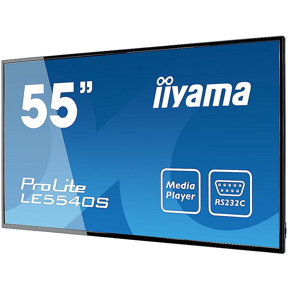 Iiyama ProLite LE5540S-B1 139cm(55zoll)FullHD Großformat-Display, USB Mediaplay