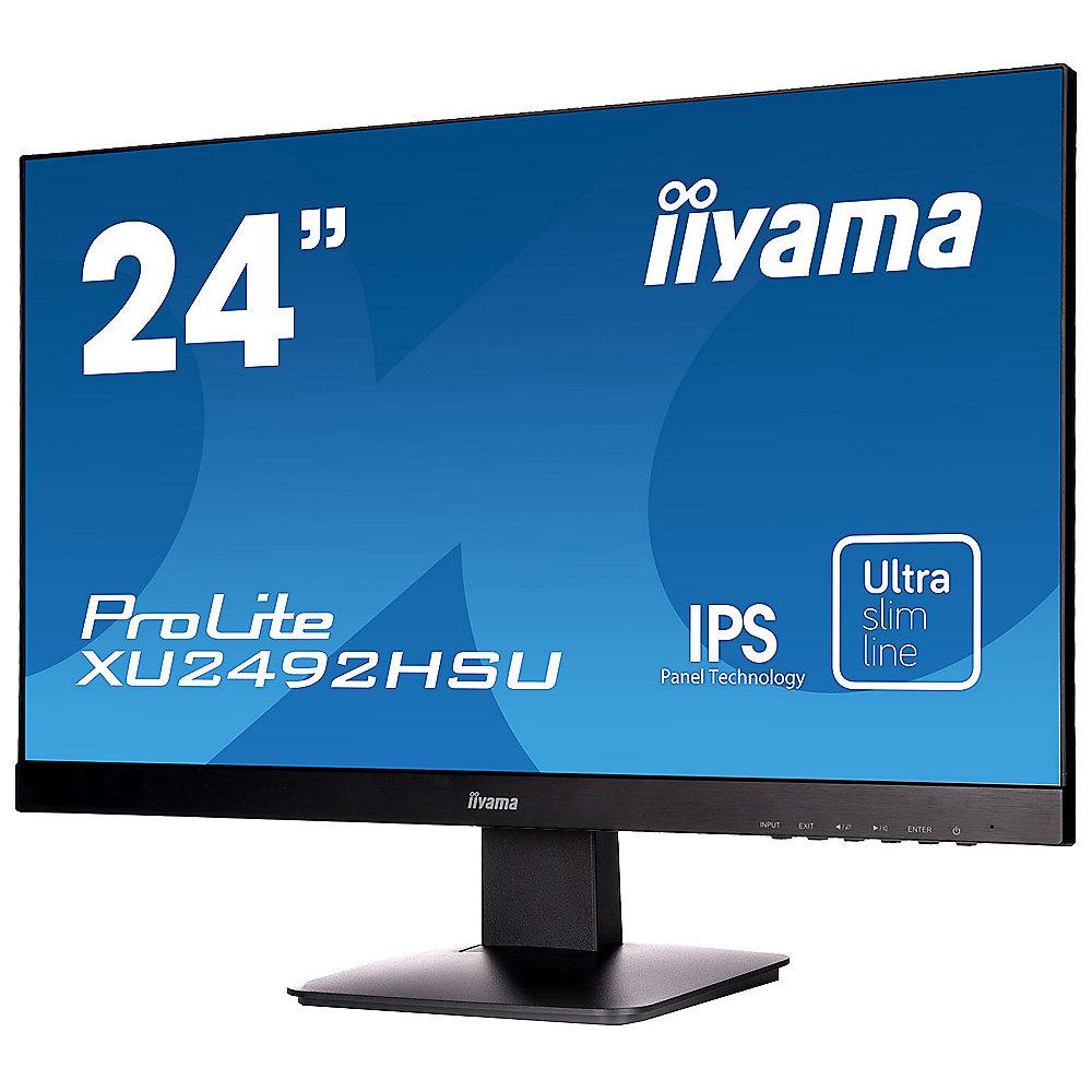 iiyama ProLite XU2492HSU-B1 60,5cm (23,8") 16:9 FHD DP/VGA/HDMI/MHL/USB 5ms LS