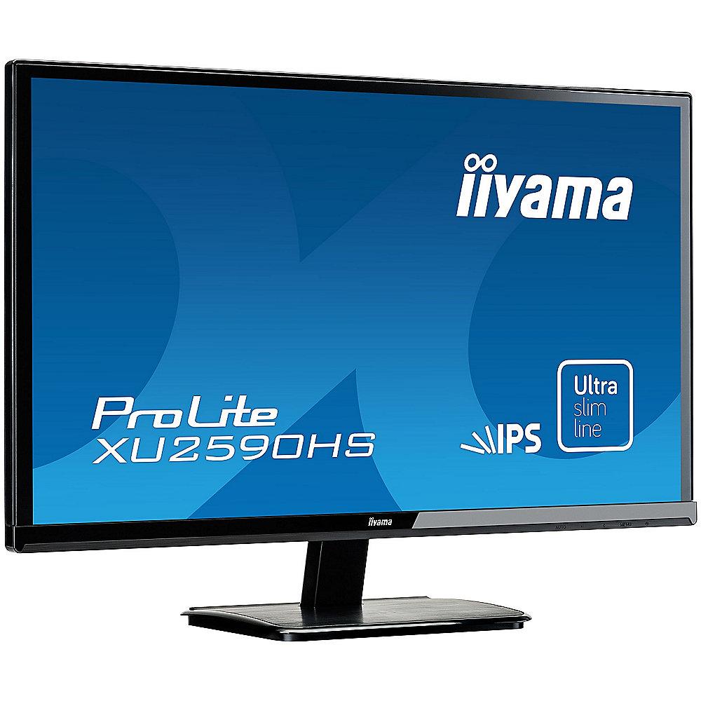 iiyama ProLite XU2590HS-B1 63,5cm/25" 16:9 FHD VGA/DVI/HDMI 5ms IPS LED LS