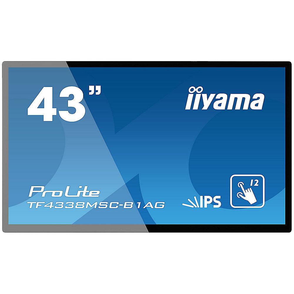 iiyama TF4338MSC-B1AG 43"/109,2cm FHD IPS Multi-Touch Monitor DVI/HDMI/DP/USB LS