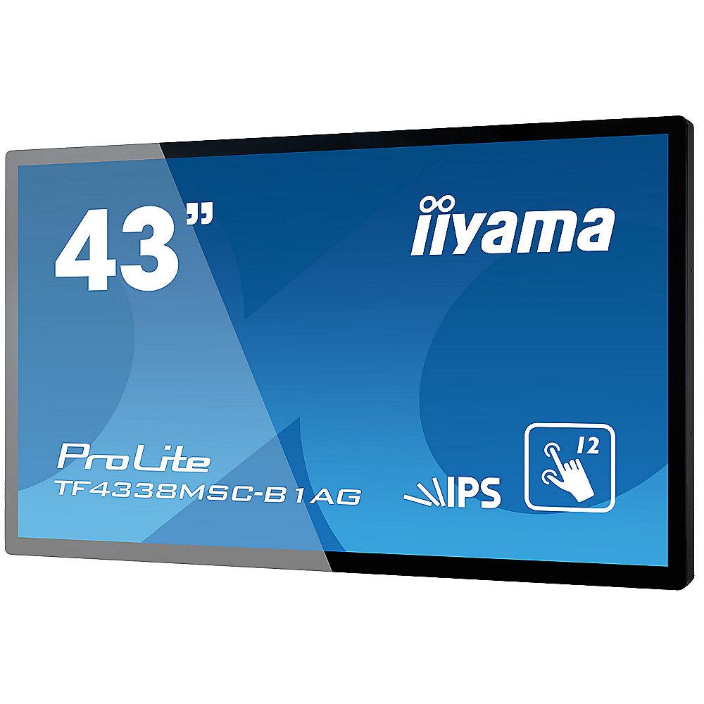 iiyama TF4338MSC-B1AG 43"/109,2cm FHD IPS Multi-Touch Monitor DVI/HDMI/DP/USB LS