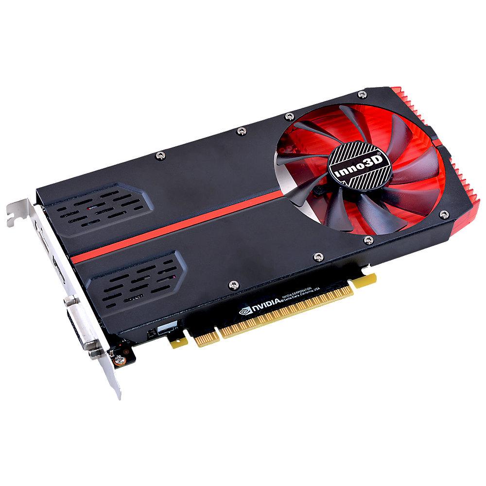 Inno3D GeForce GTX 1050Ti 1-Slot Ed. 4GB GDDR5 Grafikkarte DP/DVI/HDMI, Inno3D, GeForce, GTX, 1050Ti, 1-Slot, Ed., 4GB, GDDR5, Grafikkarte, DP/DVI/HDMI