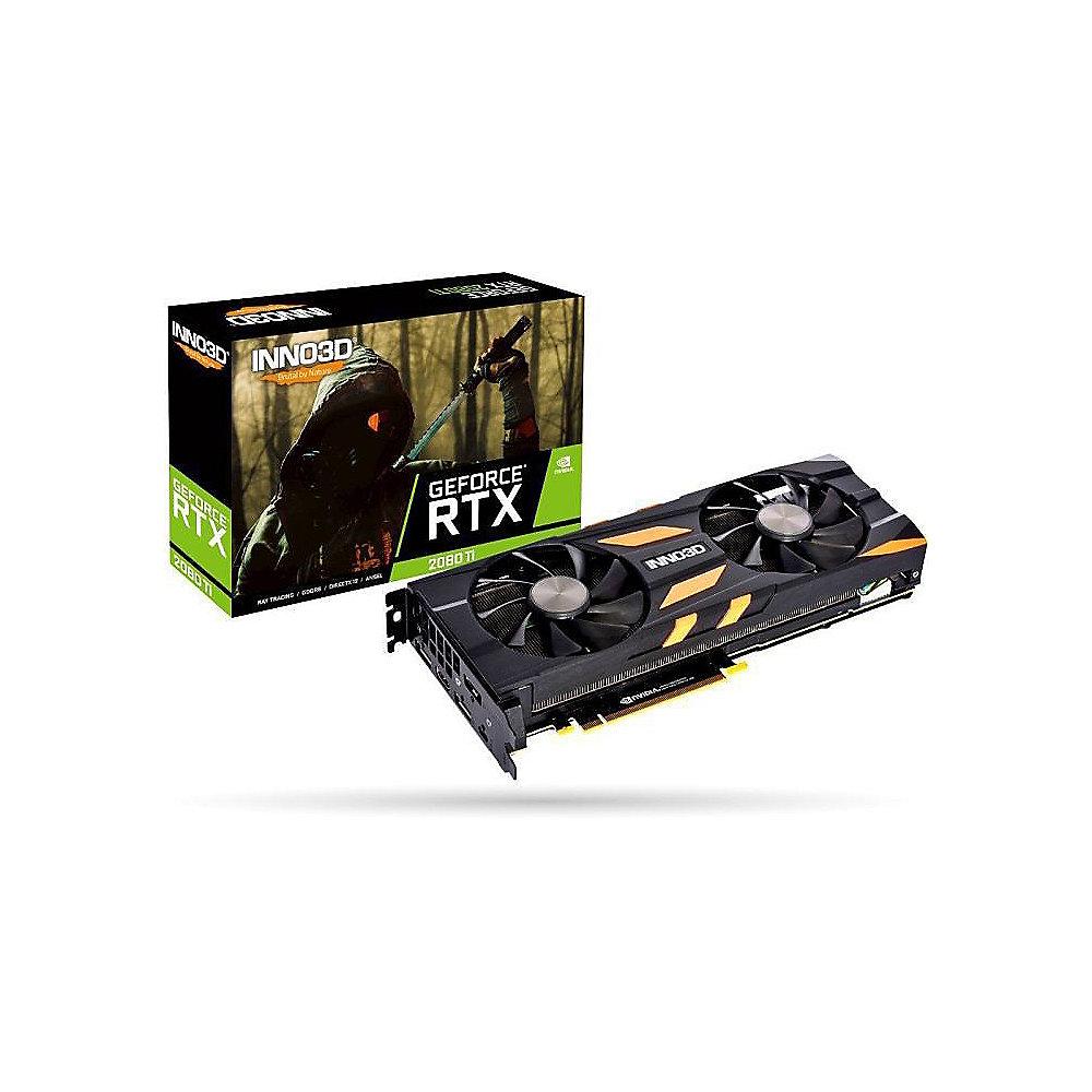 INNO3D GeForce RTX 2080Ti Twin X2 11GB GDDR6 Grafikkarte 3xDP/HDMI/USB-C, INNO3D, GeForce, RTX, 2080Ti, Twin, X2, 11GB, GDDR6, Grafikkarte, 3xDP/HDMI/USB-C