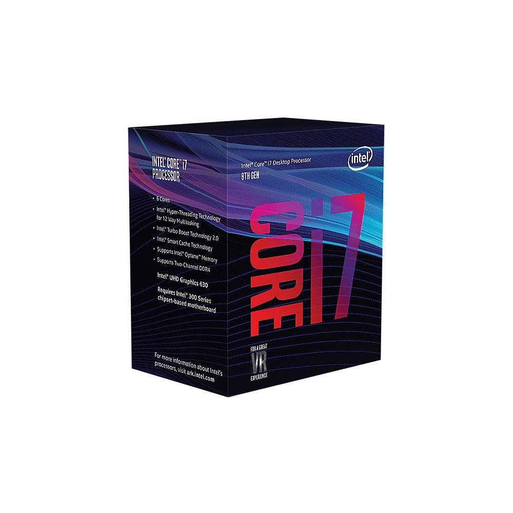 Intel Core i7-8700K 6x3,7(Boost 4,7) GHz 12MB-L3 Cache Sockel 1151 (Coffee Lake)