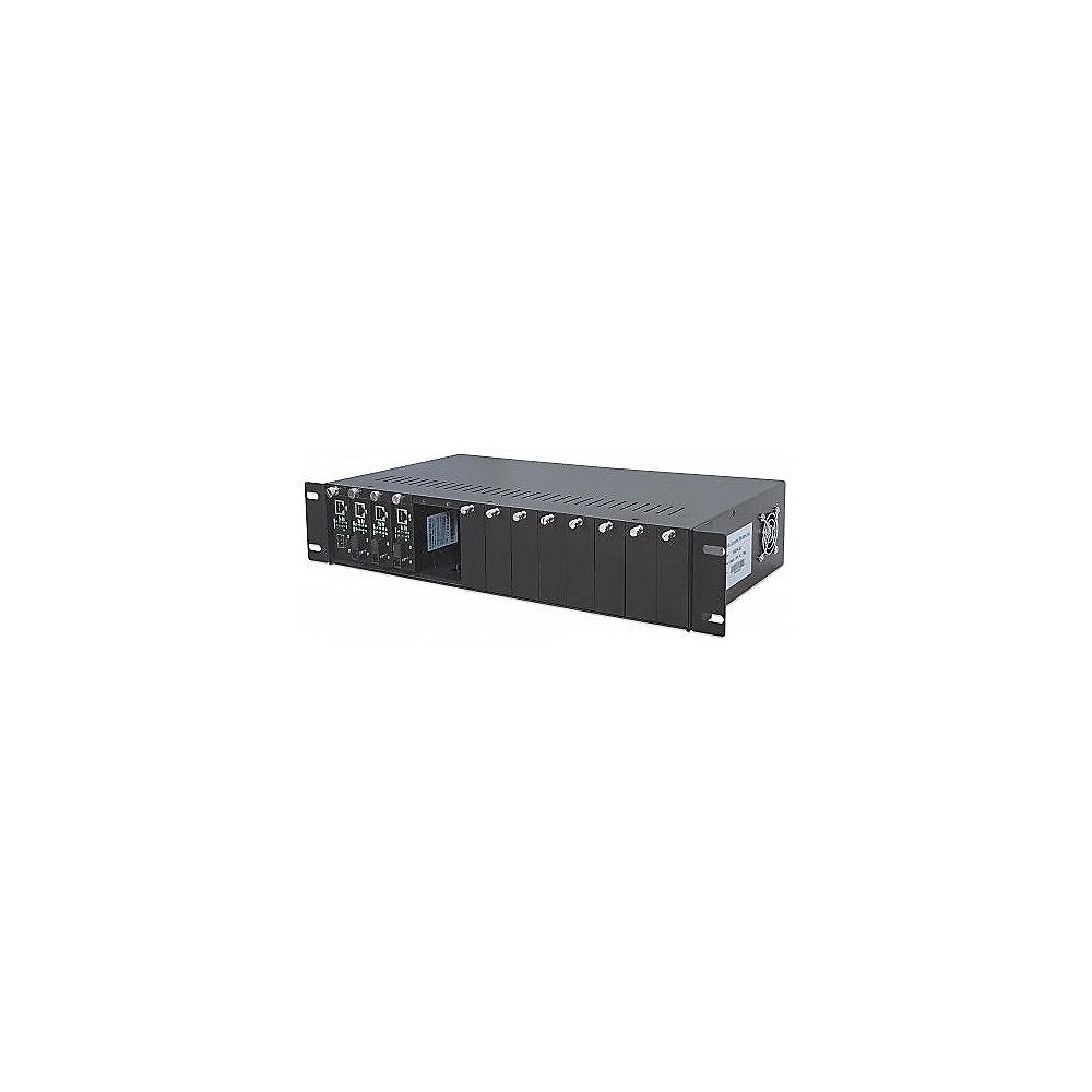 Intellinet 14-Slot Medienkonvertergehäuse, 19"-Rackmount 2HE