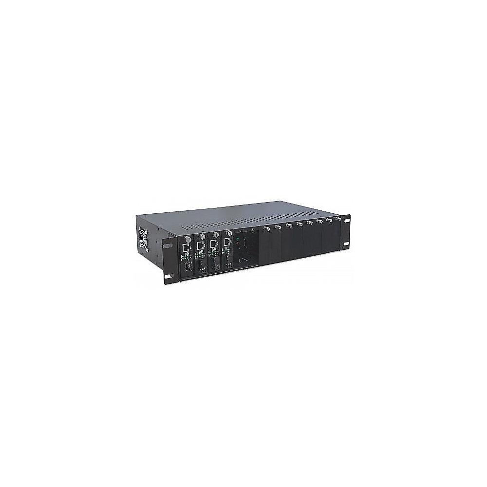 Intellinet 14-Slot Medienkonvertergehäuse, 19"-Rackmount 2HE