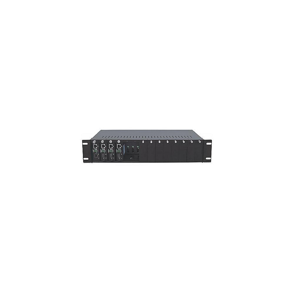 Intellinet 14-Slot Medienkonvertergehäuse, 19"-Rackmount 2HE