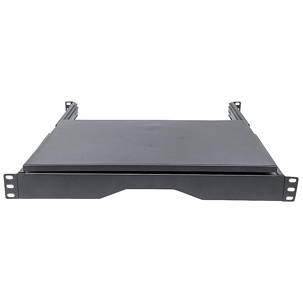 Intellinet 19 Zoll Fachboden Ablagefläche drehbar 90° 1HE 330mm Tiefe schwarz