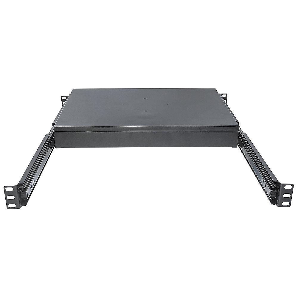 Intellinet 19 Zoll Fachboden Ablagefläche drehbar 90° 1HE 330mm Tiefe schwarz