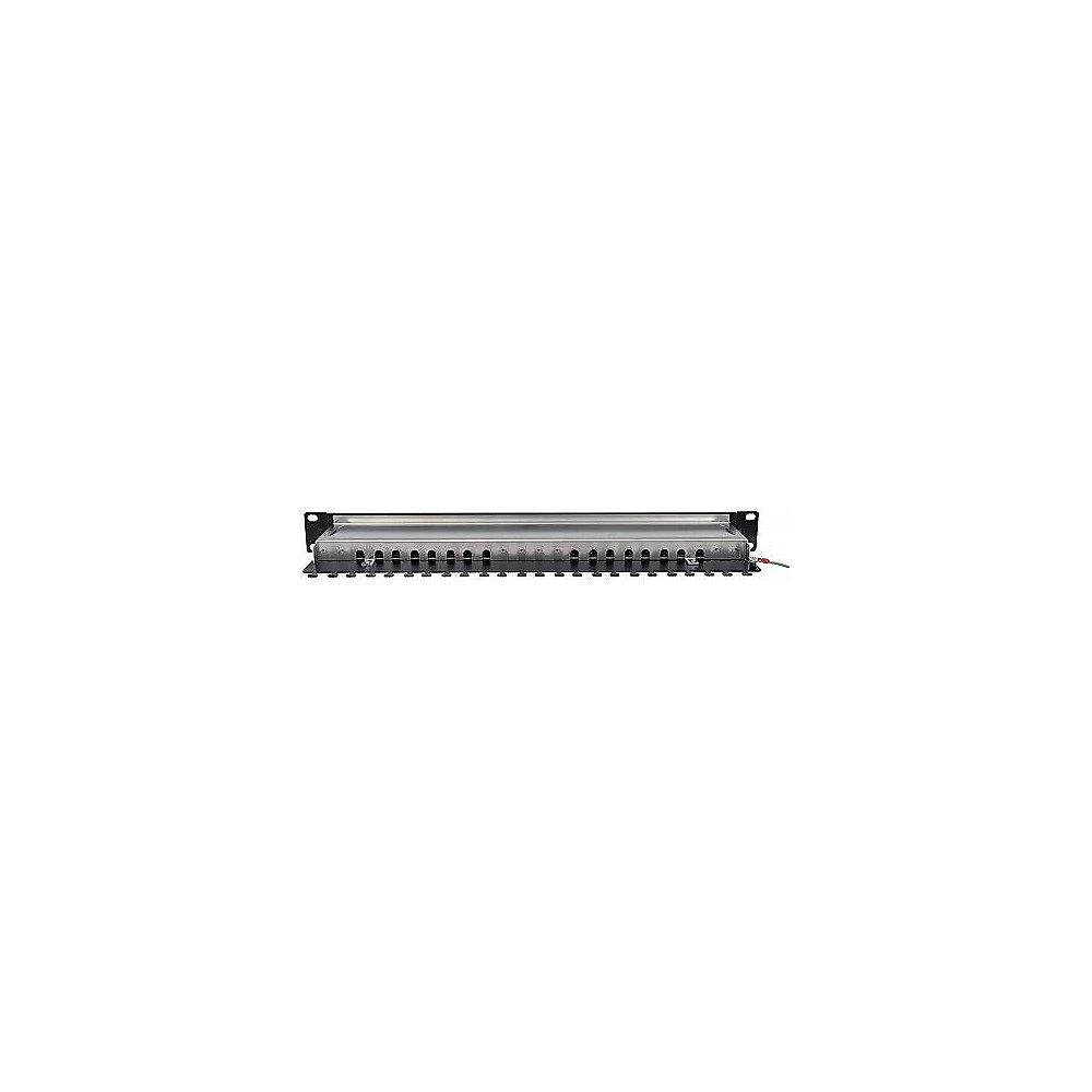 Intellinet Abschließbares 24-Port Cat6 Patchpanel ungeschirmt schwarz / silber