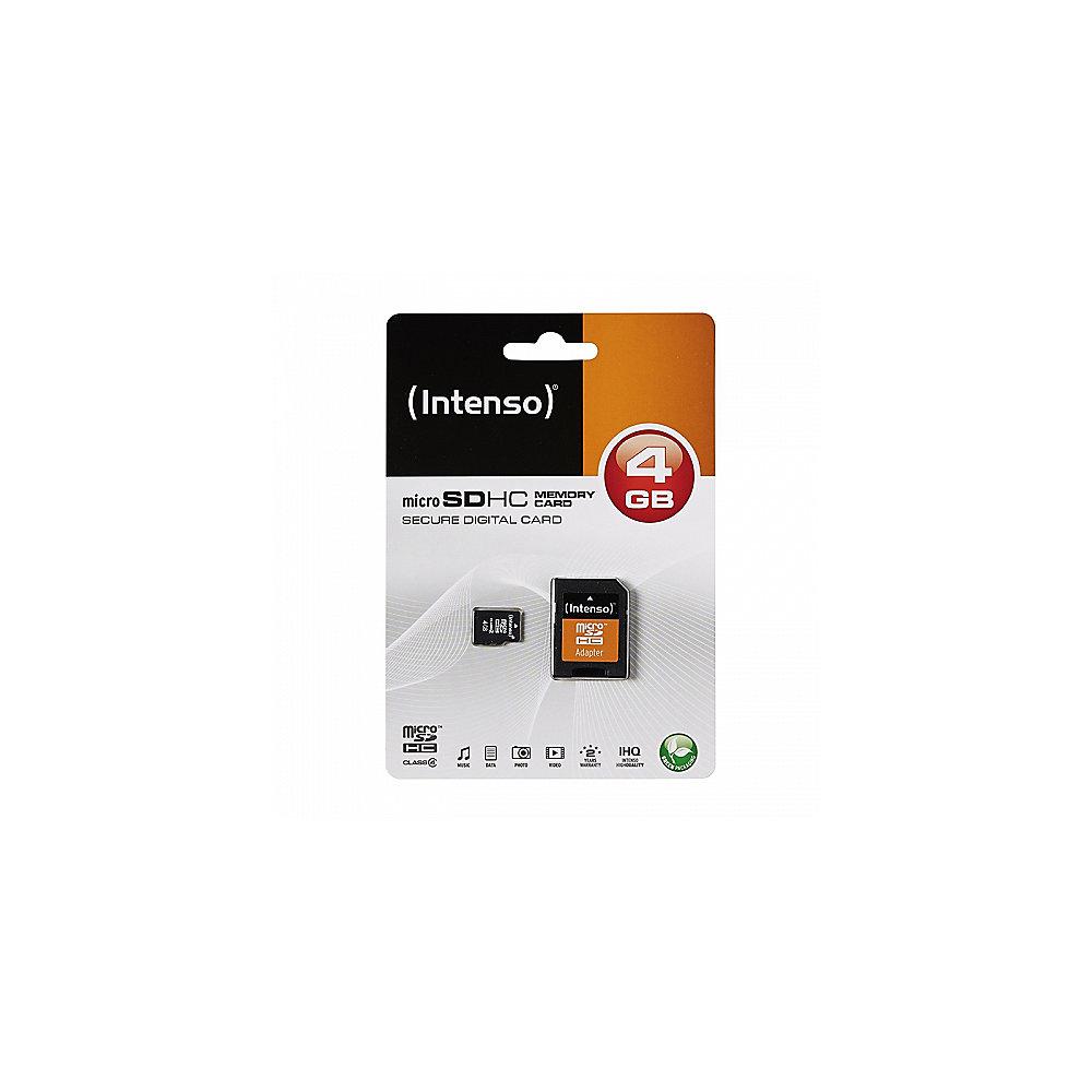 Intenso 4 GB microSDHC Speicherkarte (21 MB/s, Class 4)