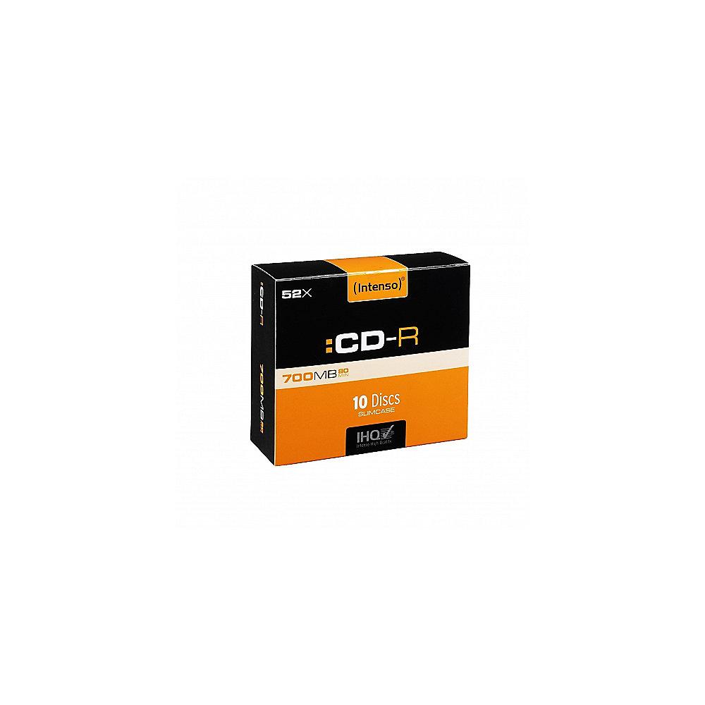 Intenso 52x CD-R 80Min 700MB 10er Slim Case, Intenso, 52x, CD-R, 80Min, 700MB, 10er, Slim, Case