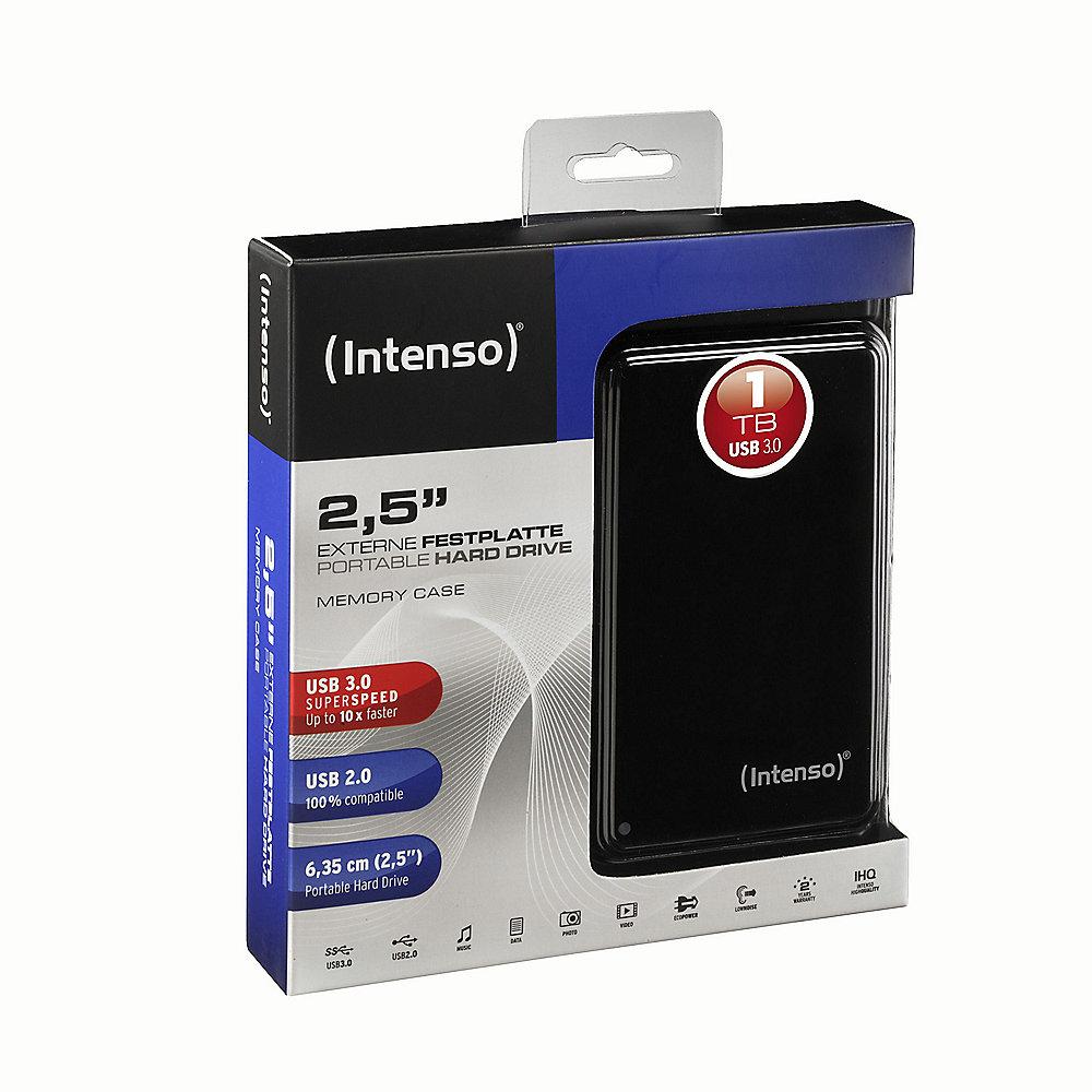 Intenso Memory Case USB3.0 1TB 2,5zoll Schwarz, Intenso, Memory, Case, USB3.0, 1TB, 2,5zoll, Schwarz