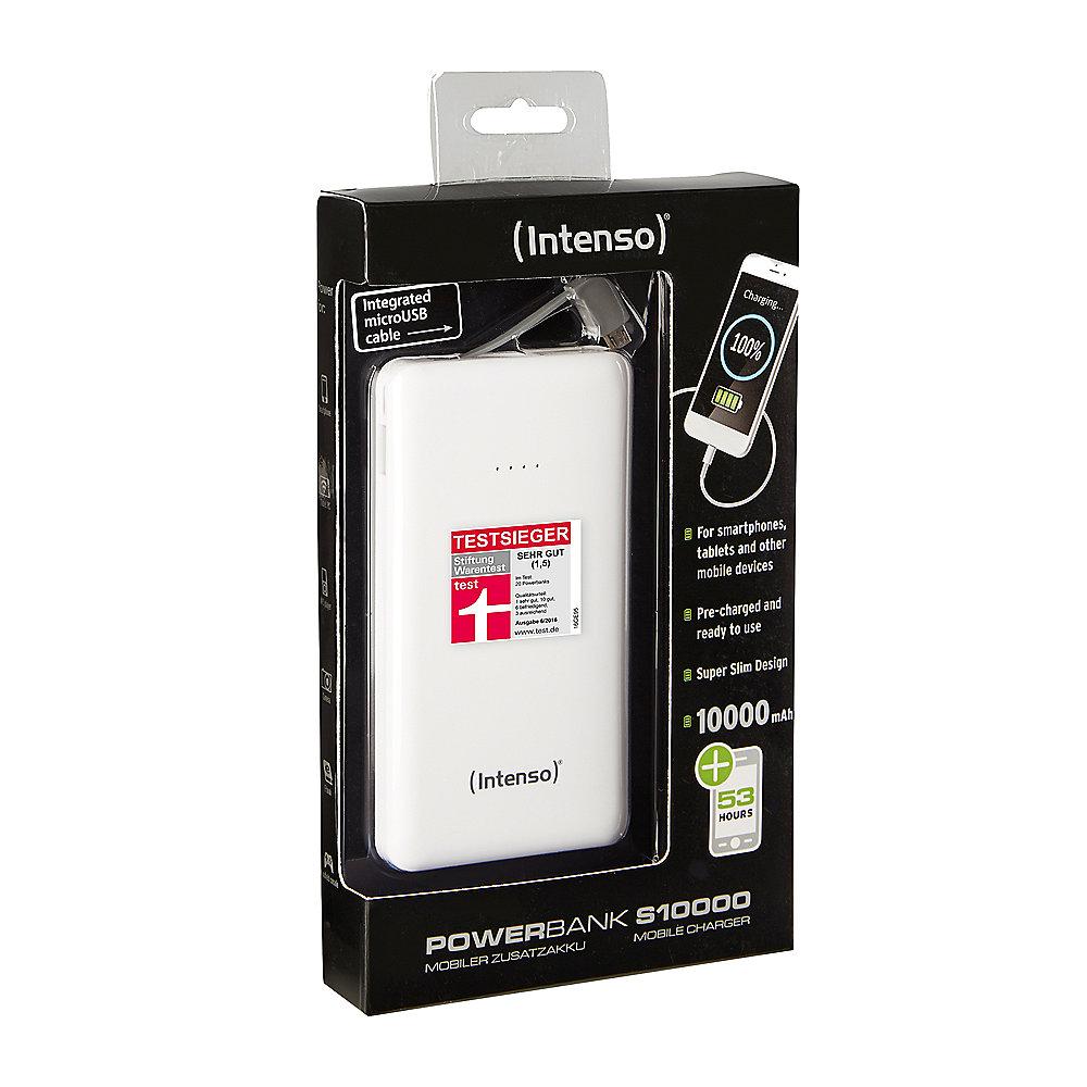 Intenso mobiles Ladegerät Powerbank Slim 10.000 mAh weiß