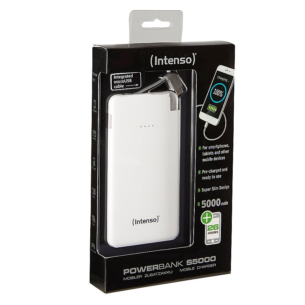 Intenso mobiles Ladegerät Powerbank Slim 5000 mAh weiß