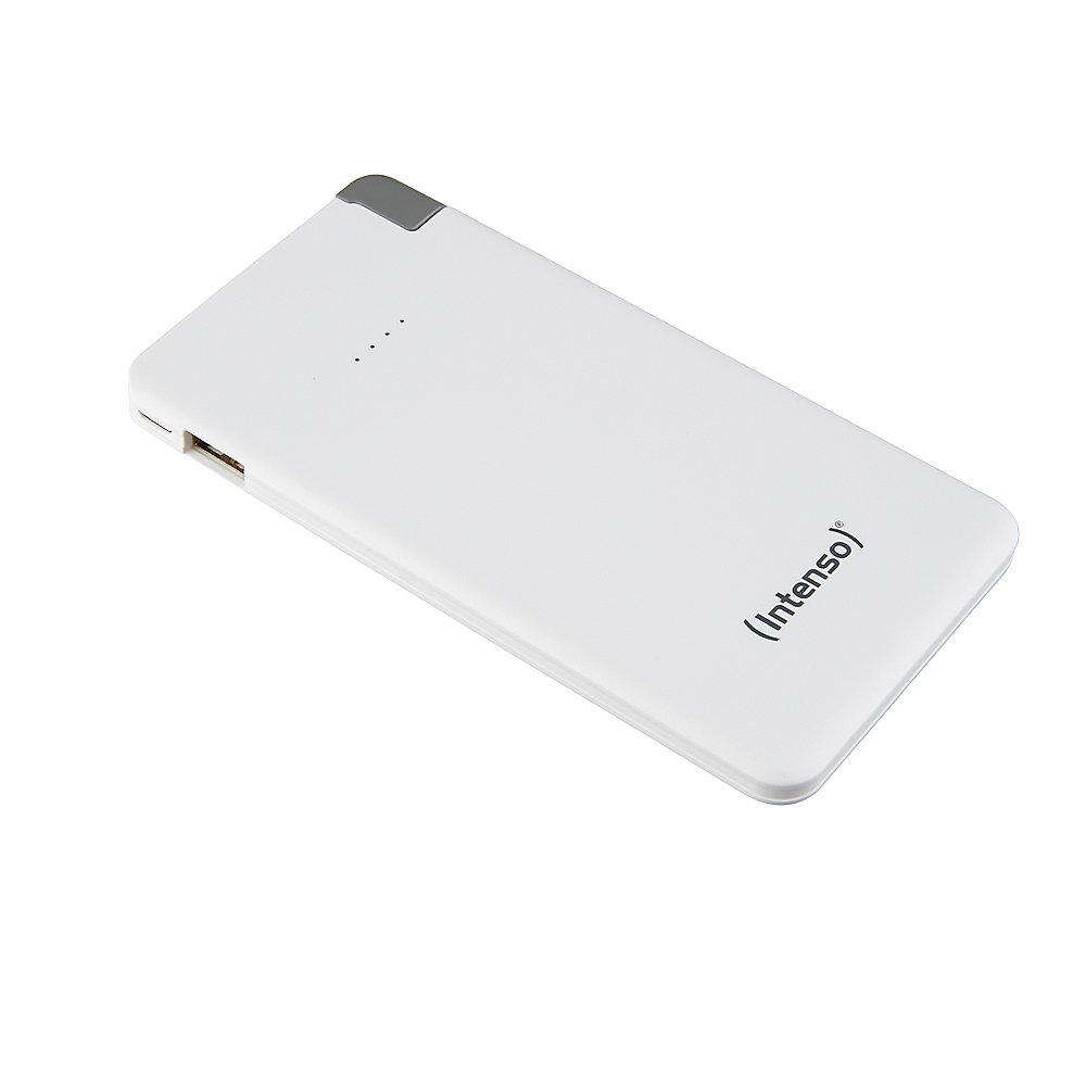 Intenso mobiles Ladegerät Powerbank Slim 5000 mAh weiß, Intenso, mobiles, Ladegerät, Powerbank, Slim, 5000, mAh, weiß