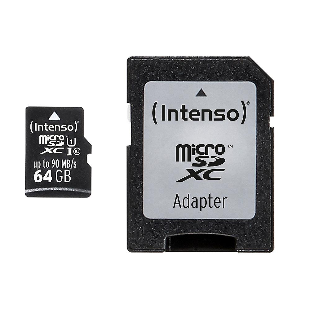 Intenso Professional 64 GB microSDXC Speicherkarte (90 MB/s, Class 10, UHS-I)