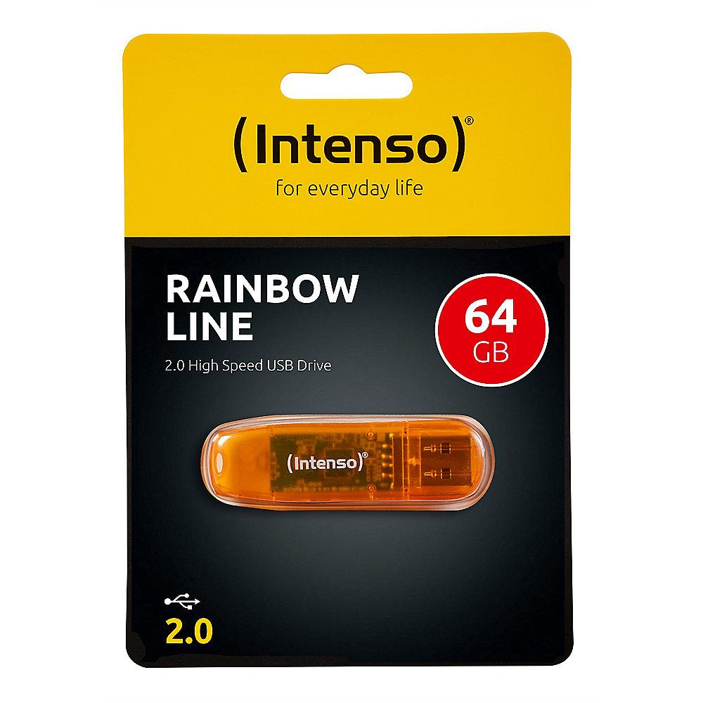 Intenso Rainbow Line 64GB USB Stick orange