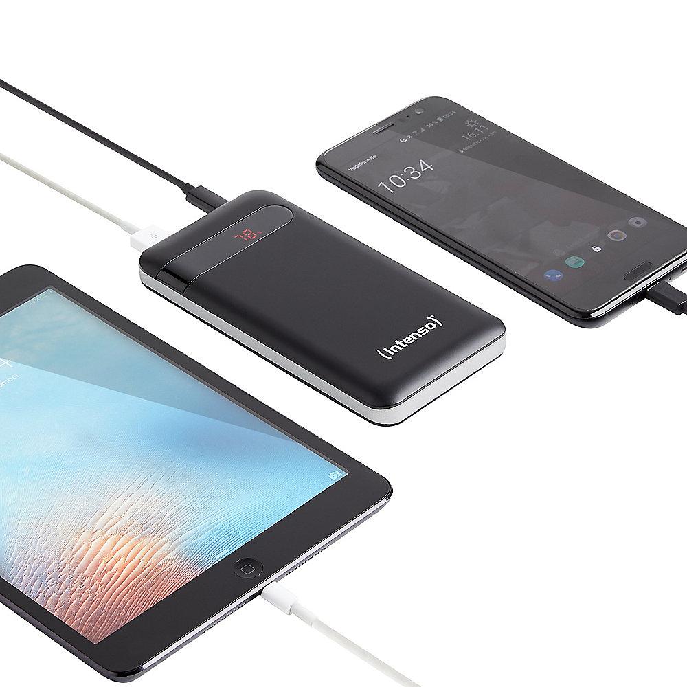 Intenso S10000-C mobiles Ladegerät Powerbank Slim 10.000 mAh USB Type C schwarz