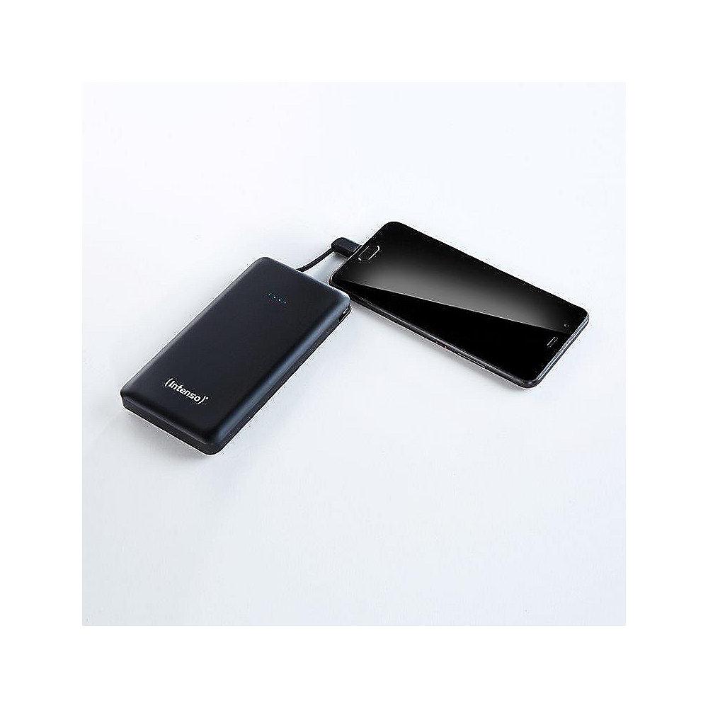 Intenso S10000-C mobiles Ladegerät Powerbank Slim 10.000 mAh USB Type C schwarz