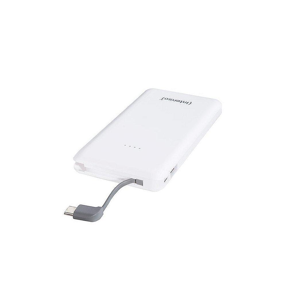 Intenso S10000-C mobiles Ladegerät Powerbank Slim 10.000 mAh USB Type C weiß